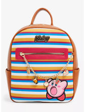 Load image into Gallery viewer, Kirby Mini Backpack Kirby Striped with Charm Bioworld
