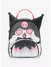 Load image into Gallery viewer, Sanrio Mini Backpack Kuromi Heart Eyes Cosplay
