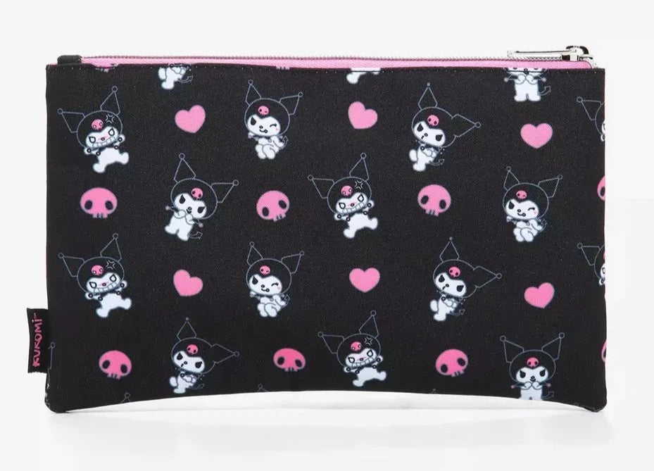 Sanrio Zipper Pouch Kuromi Poses AOP