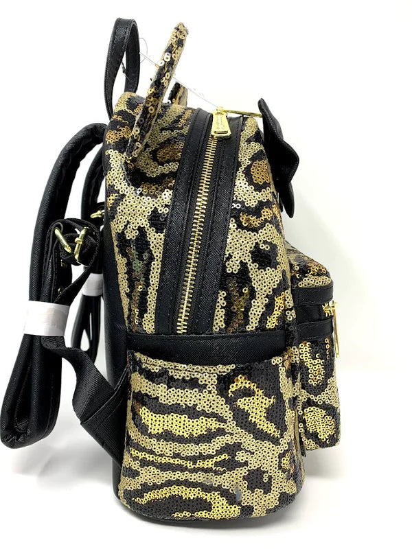 Shops Leopard Sequin Loungfly Mini Bookbag