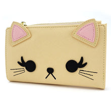 Load image into Gallery viewer, Loungefly Wallet Tan Cat with Eyelashes
