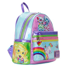 Load image into Gallery viewer, Lisa Frank Mini Backpack Holographic Color Block Loungefly
