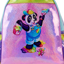 Load image into Gallery viewer, Lisa Frank Mini Backpack Holographic Color Block Loungefly
