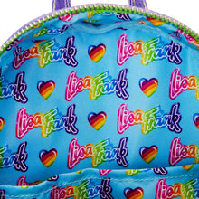 Load image into Gallery viewer, Lisa Frank Mini Backpack Holographic Color Block Loungefly
