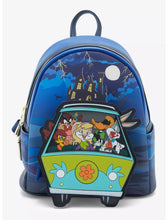 Load image into Gallery viewer, Looney Tunes x Scooby-Doo Mini Backpack Looney Tunes as Mystery Incorporated GITD Loungefly
