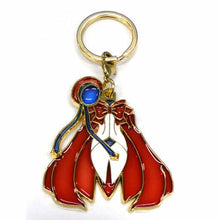 Load image into Gallery viewer, Cardcaptor Sakura Keychain Red Cape Costume Stained Glass Clow Card Ichiban Kuji E Prize Bandai
