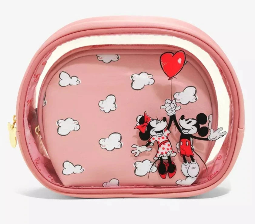 Disney Makeup Bag Set Mickey and Minnie Valentines Loungefly