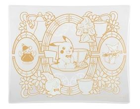 Pokemon Glass Plate Mimikyu's Antique & Tea Ichiban Kuji Prize E Bandai