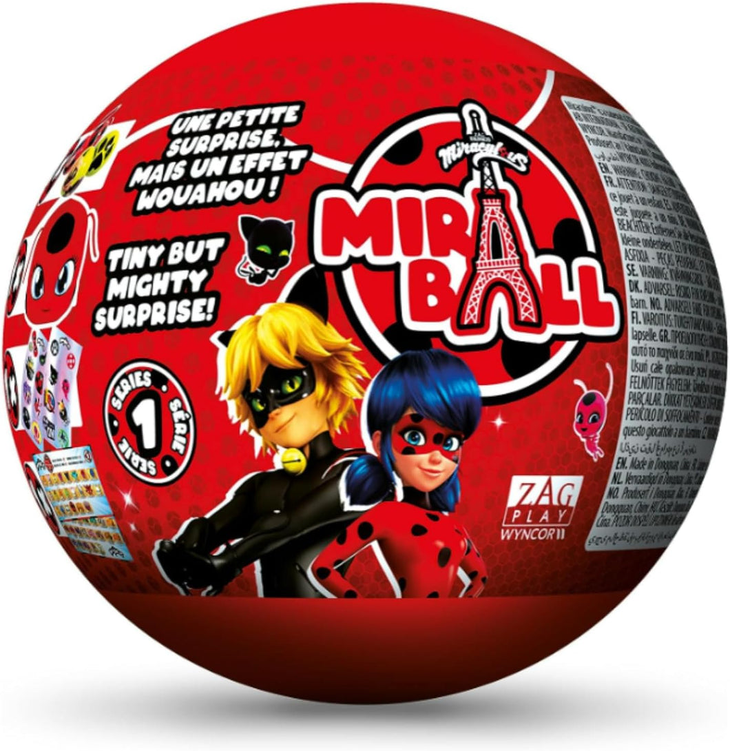 Miraculous Ladybug Surprise Ball MiraBall 4 in 1 Plush & Stickers Zag