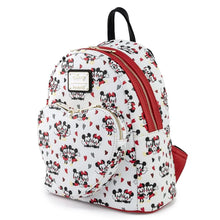 Load image into Gallery viewer, Disney Mini Backpack Mickey and Minnie Love Heart Loungefly
