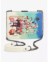 Load image into Gallery viewer, Disney Crossbody Wallet Set Neverland Map Watercolor Loungefly
