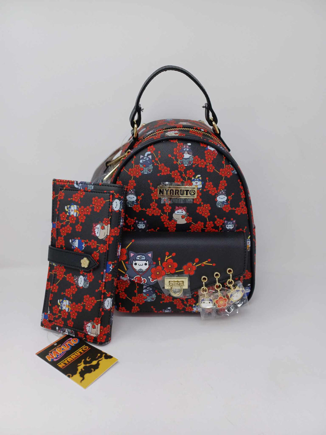 Naruto Mini Backpack Wallet Set Nyaruto Floral Mad Engine