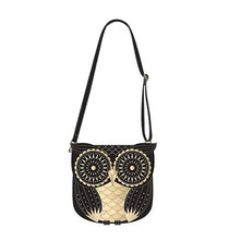 Load image into Gallery viewer, Loungefly Crossbody Black and Gold Embroidered Owl
