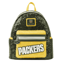 Load image into Gallery viewer, NFL Mini Backpack Green Bay Packers Sequin Loungefly
