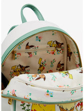 Load image into Gallery viewer, Pokemon Mini Backpack Pikachu and Eevee Floral Loungefly
