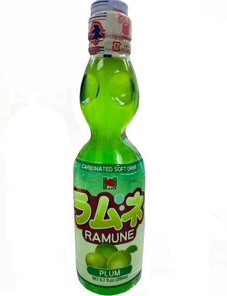 HANA Ramune Soda Plum 6.7oz New Japan Food Corp.