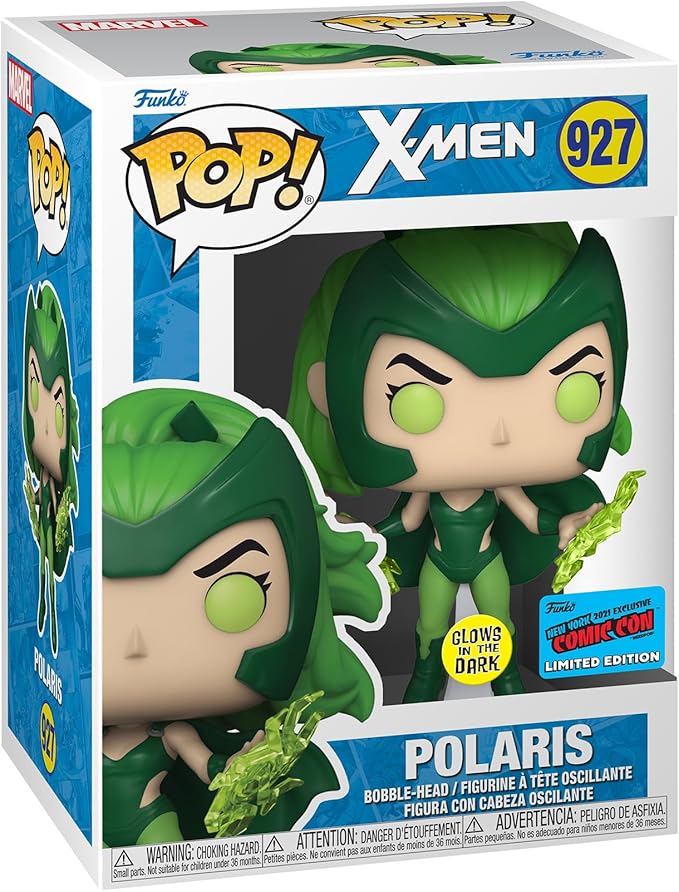 Marvel Figure X-Men Polaris GITD Bobble-Head Pop! 927 Fall Convention 2021 Funko