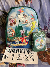 Load image into Gallery viewer, Disney Mini Backpack and Cardholder Set Peter Pan Cast Painting Loungefly
