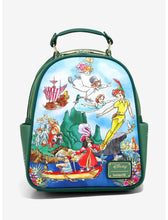 Load image into Gallery viewer, Disney Mini Backpack and Cardholder Set Peter Pan Cast Painting Loungefly
