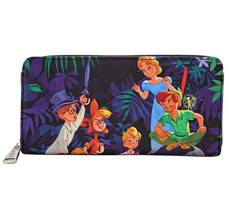 Disney Zip Around Wallet Peter Pan Lost Boys Scene Loungefly