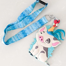 Load image into Gallery viewer, Disney Lanyard Cardholder Moana Pua and Hei Hei
