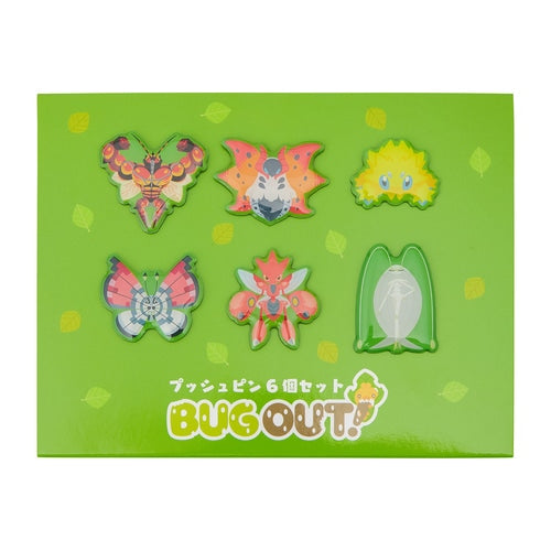 Pokemon Push Pin Set of 6 BUG OUT! Pokemon Center