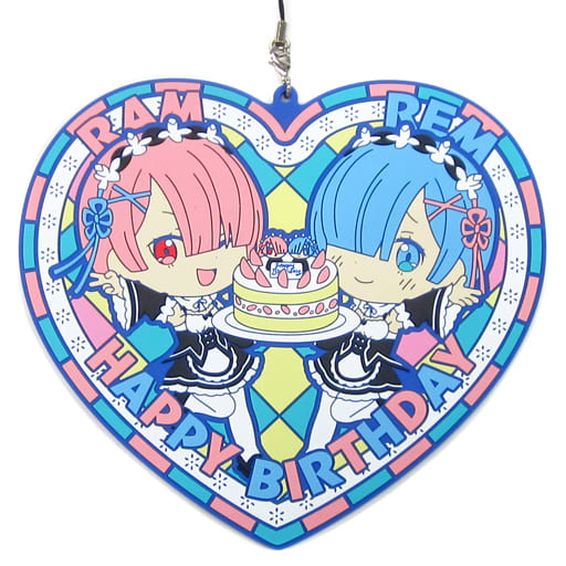 Re: Zero Rubber Strap Rem & Ram Happy Birthday! Ichiban Kuji LAST Prize Banpresto