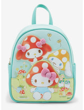 Load image into Gallery viewer, Sanrio Mini Backpack Hello Kitty &amp; Friends Mushroom Garden
