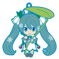 Hatsune Miku Rubber Keychain Snow Bell Ver. Goodsmile