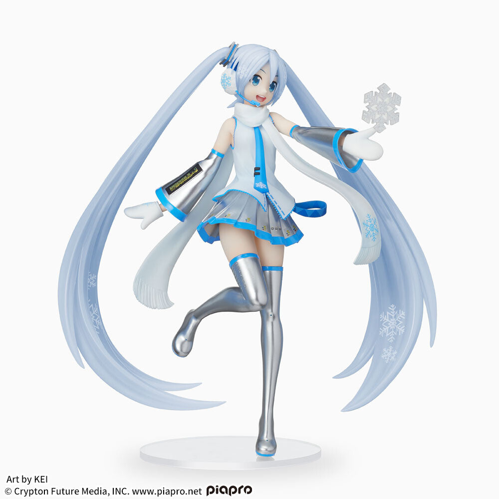 Piapro Figure Hatsune Miku Snow Miku Sky Town Ver. Luminasta SEGA [Damaged Packaging]