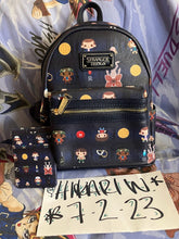 Load image into Gallery viewer, Stranger Things Mini Backpack and Cardholder Set Forest AOP Loungefly
