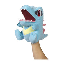 Load image into Gallery viewer, Pokemon Plush Hand Puppet Totodile Bite Buddies Pokemon Center
