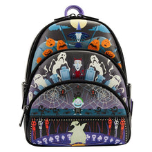 Load image into Gallery viewer, Disney Mini Backpack Nightmare Before Christmas Oogie Boogie, Lock, Shock, and Barrel GITD Triple Pocket Loungefly
