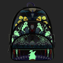 Load image into Gallery viewer, Disney Mini Backpack Nightmare Before Christmas Oogie Boogie, Lock, Shock, and Barrel GITD Triple Pocket Loungefly
