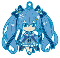 Hatsune Miku Rubber Keychain Twinkle Snow Ver. Goodsmile