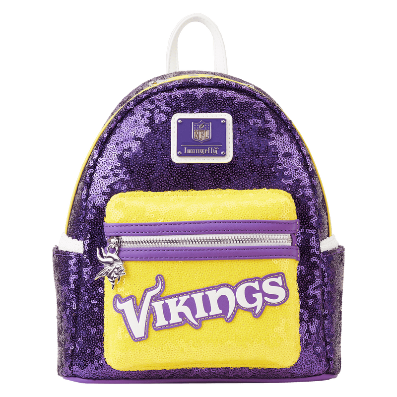 NFL Mini Backpack Minnesota Vikings Sequin Loungefly