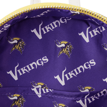 Load image into Gallery viewer, NFL Mini Backpack Minnesota Vikings Sequin Loungefly
