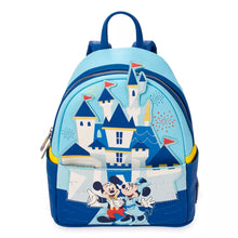 Load image into Gallery viewer, Disney Mini Backpack Mickey and Minnie Mouse 65th Anniversary Loungefly
