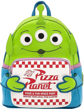 Load image into Gallery viewer, Loungefly Disney Toy Story Alien Pizza Planet Mini Backpack
