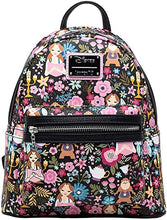 Load image into Gallery viewer, Disney Mini Backpack Beauty and the Beast Belle Floral AOP Loungefly
