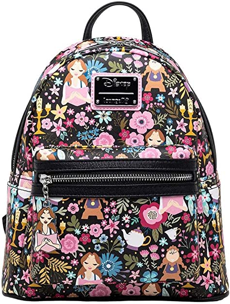 Disney Mini Backpack Beauty and the Beast Belle Floral AOP Loungefly