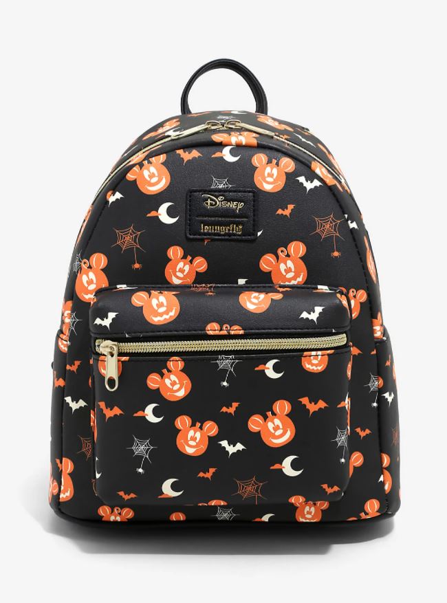 Disney Mini Backpack Mickey Mouse Pumpkin Halloween AOP Loungefly