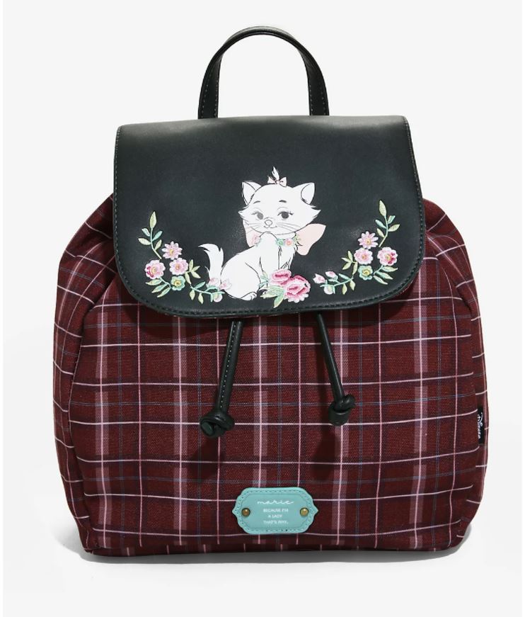 Loungefly Disney The Aristocats Marie Plaid Rucksack and Wallet Set