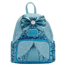 Load image into Gallery viewer, Disney Mini Backpack Wallet Set Cinderella Sequin Loungefly
