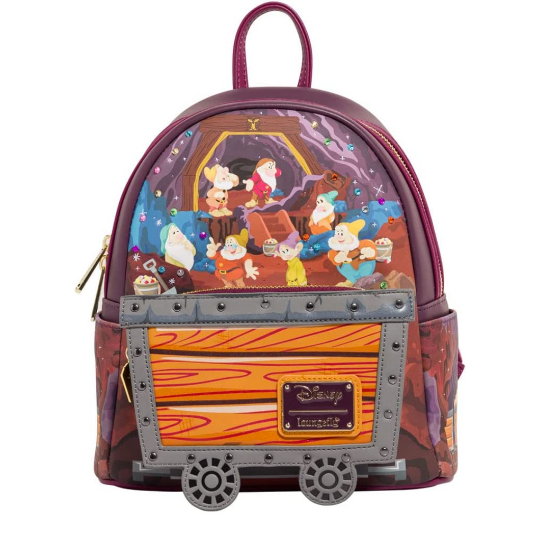 Disney Mini Backpack Seven Dwarfs Gem Mine Cart Loungefly