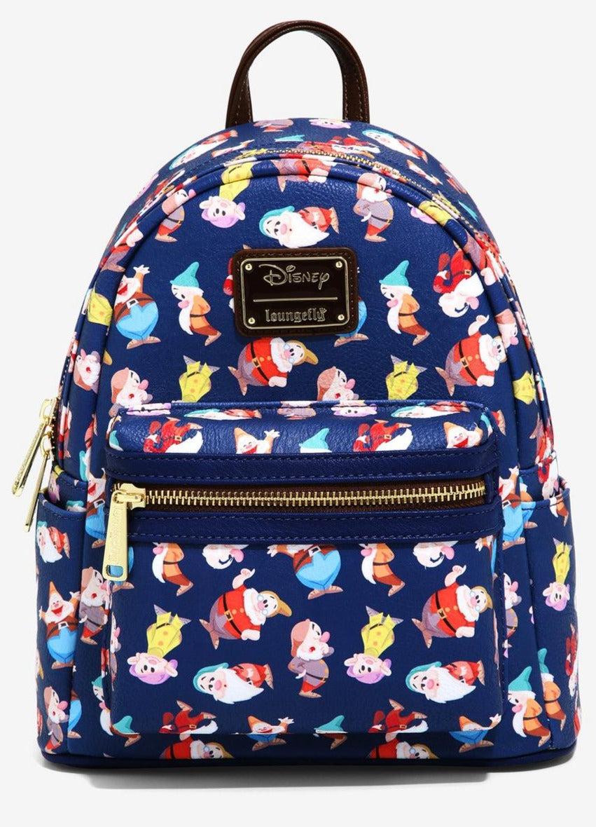 Disney Mini Backpack Seven Dwarfs AOP Loungefly