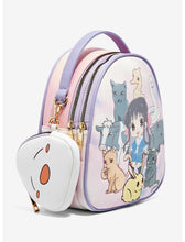 Load image into Gallery viewer, Fruits Basket Mini Backpack with Pouch Chibi Embroidered Bioworld
