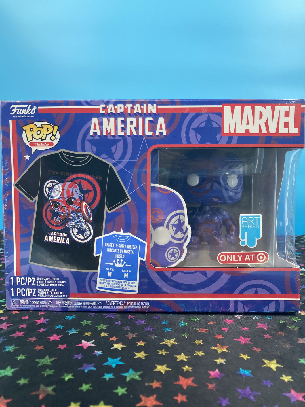 Captain America Marvel Patriotic Age Pop! & Tee Men's Funko Pop!