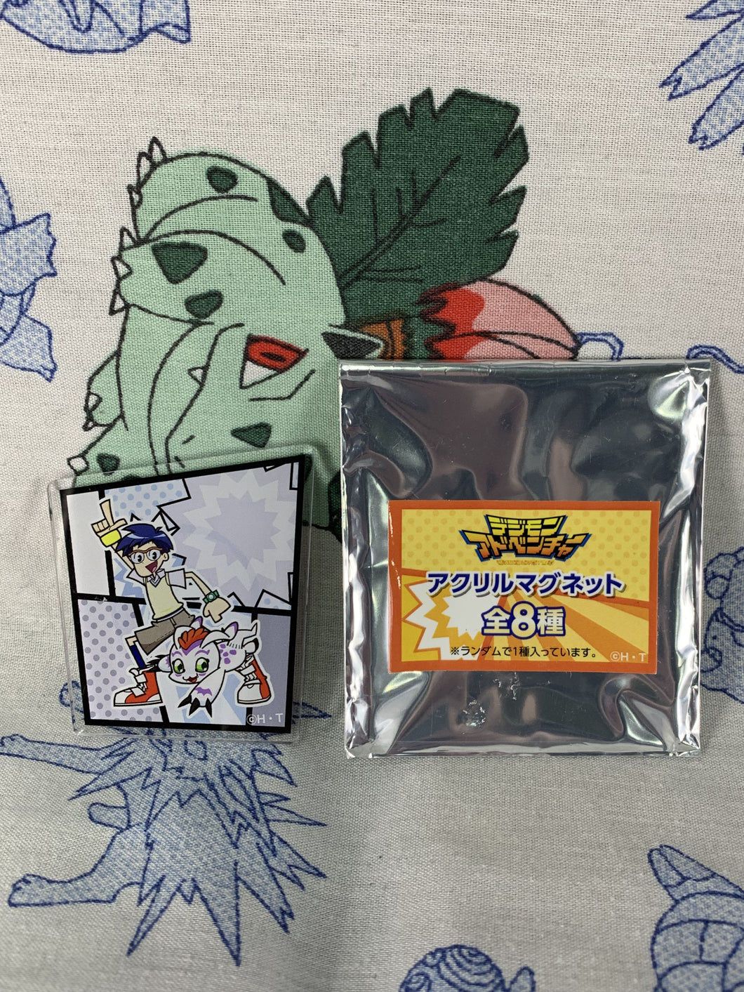 Digimon Adventure Limited Base Goods Acrylic Magnet Joe Kido with Gomamon