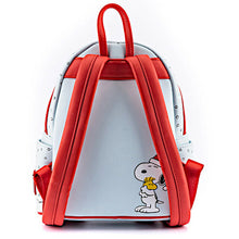 Load image into Gallery viewer, Peanuts Mini Backpack Christmas Snoopy And Woodstock Glow In The Dark Loungefly
